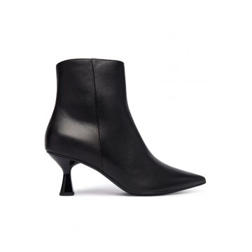 Botine dama cu toc Hogl - piele naturala - negru