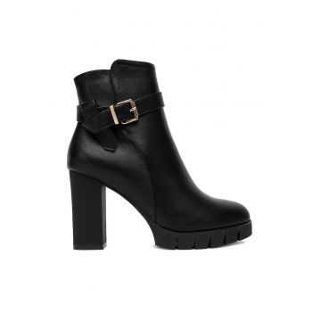 Botine dama HX16041A-180 -  Textil - Negru -