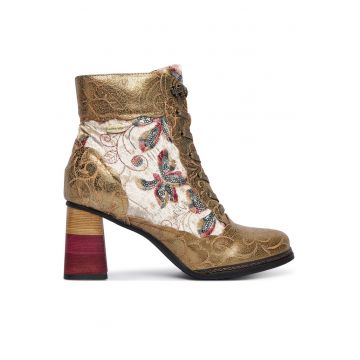 Botine dama -  Idcano 06 - tesatura - auriu