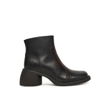 Botine dama P145304001 -  Piele naturala - Negru