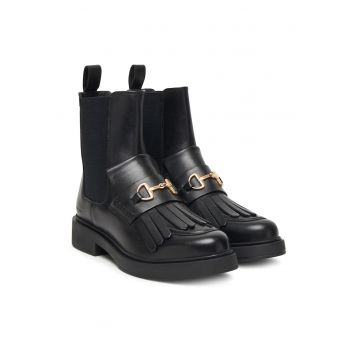 Botine dama -  piele naturala - negru 4140008311