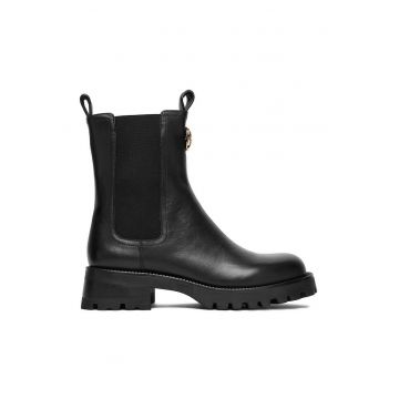 Botine dama  piele naturala negru - Negru