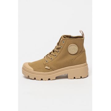 Botine din panza Pallabase - Maro nisip/Maro camel