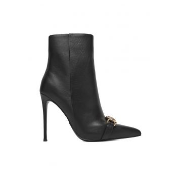 Botine  piele naturala - negru - Negru