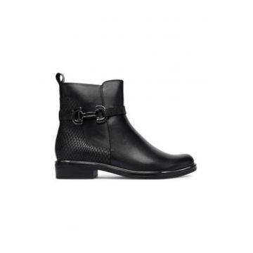 Botine -  piele naturala - negru - Negru