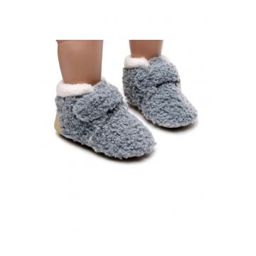 Botosei imblaniti bleu cu alb pentru baietei - Albastru