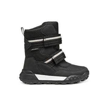 Cizme sport baieti -  negru/alb