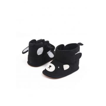 Cizmulite pentru bebelusi - black teddy - Negru