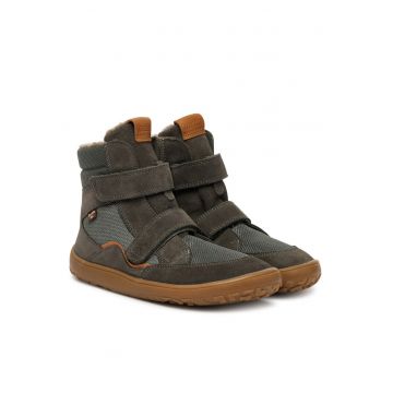Ghete baieti -  piele naturala - gri