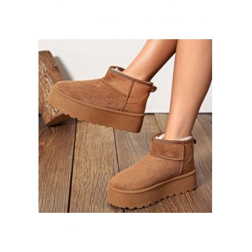 Ghete camel imblanite cu talpa groasa LT33-43 112 18803 - Bej
