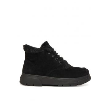 Ghete dama 004 9-26257-45 -  Piele naturala - Negru
