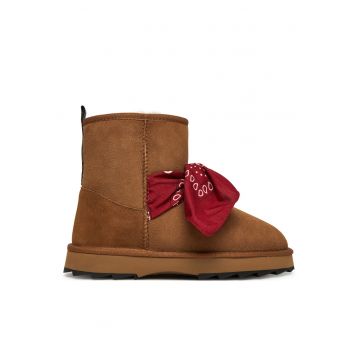 Ghete dama  Ches - piele naturala - maro