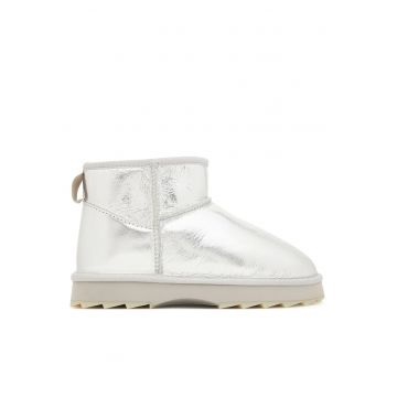 Ghete dama  din piele naturala - Alb