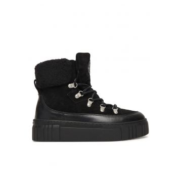 Ghete dama  G00 - piele naturala - negru