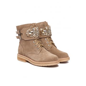 Ghete dama I251004 -  Piele naturala - Maro