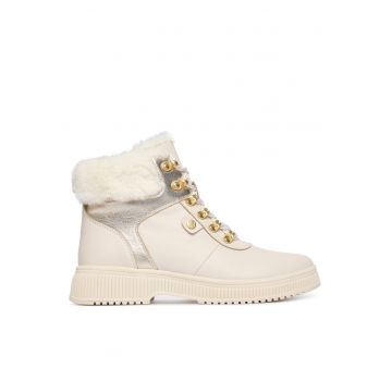Ghete dama  Offwhite Comb 199 - piele naturala - alb