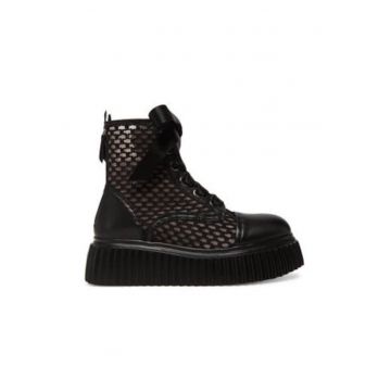 Ghete dama pana la glezna -  305288691 - piele naturala - negru -