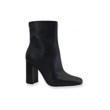 Ghete dama  Piele naturala - Negru -