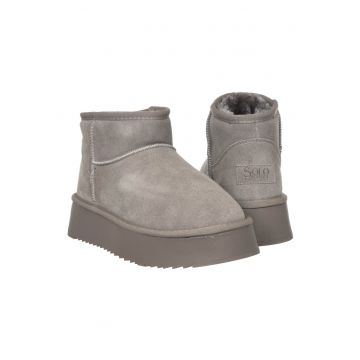 Ghete dama  Textil - Gri deschis