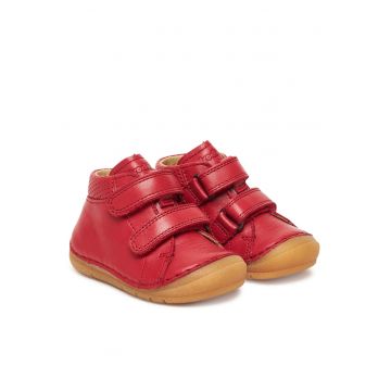 Ghete fete Paix Up  piele naturala - rosu
