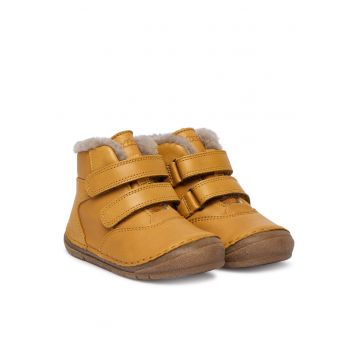 Ghete fete -  piele naturala - galben mustar