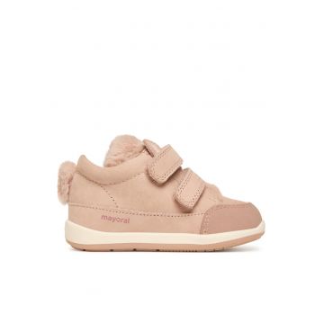 Ghete joase fete -  piele naturala - roz