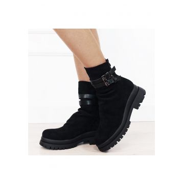 Ghete negre dama casual B-7673 115 11210 - Negru