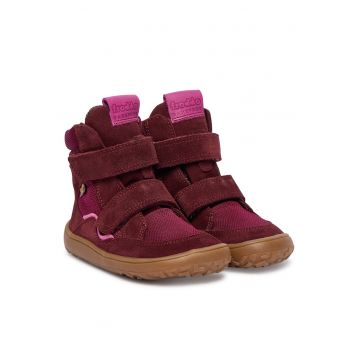 Ghete pentru fete -  piele naturala - bordeaux