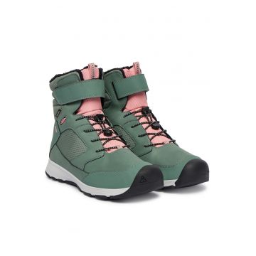 Ghete sport fete -  textil - roz/verde