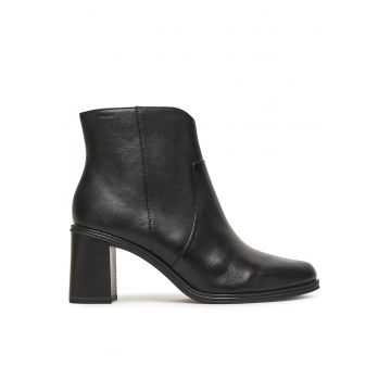 Botine dama  1-25360-45 - piele naturala - negru -