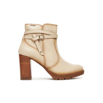 Botine dama 807 W7M-8806 -  Piele naturala - Bej