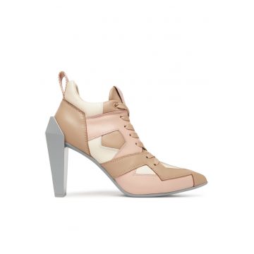 Botine dama  Cameo Mix Sneaker piele naturala - bej - Bej