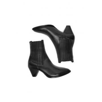 Botine dama EO-ISIL-222FW87-1 -  Piele naturala - Negru