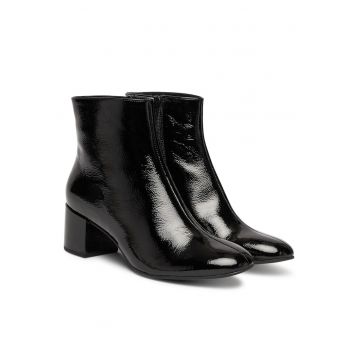 Botine dama - Hogl - piele naturala - negru lucios