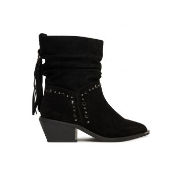 Botine dama I250917 -  Piele naturala - Negru