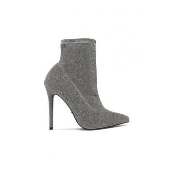 Botine dama -  KL-HT6933-1 - gri - material sintetic