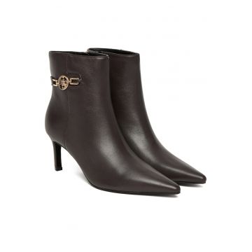 Botine dama LEA10 -  Piele naturala - Maro -