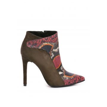 Botine dama Piele Naturala Alanna Khaki