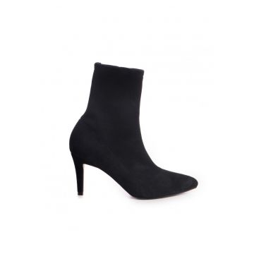 Botine Dama Piele Naturala Amora Negru