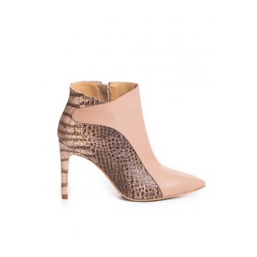 Botine Dama Piele Naturala Bej Alanna