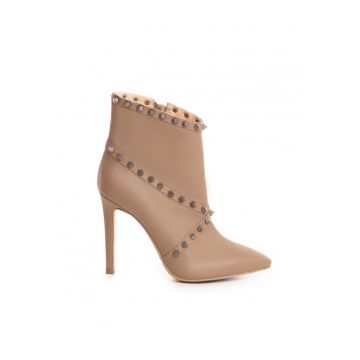 Botine Dama Piele Naturala Grej Calliope