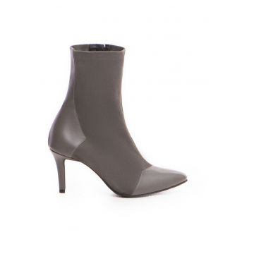 Botine Dama Piele Naturala Gri Noiré
