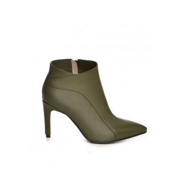 Botine Dama Piele Naturala Khaki Alanna