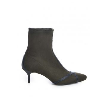 Botine Dama Piele Naturala Khaki Kylie