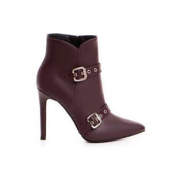 Botine Dama Piele Naturala Marsala Roux