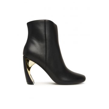 Botine dama  Piele naturala - Negru