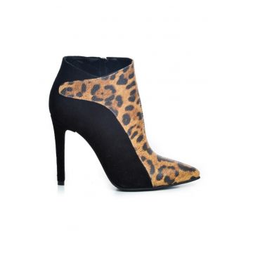 Botine Dama Piele Naturala Negru Alanna