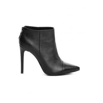 Botine dama Piele Naturala Negru Bizonat Emotion
