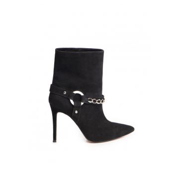 Botine Dama Piele Naturala Negru Cardie
