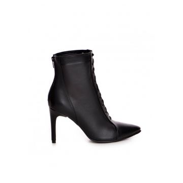 Botine dama Piele Naturala Negru CThru